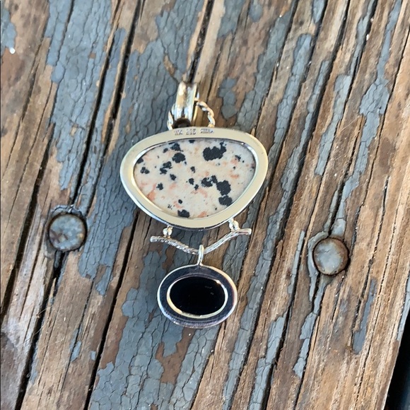 Whitney Kelly Sterling Dalmatian Jasper Pendant - Picture 10 of 16